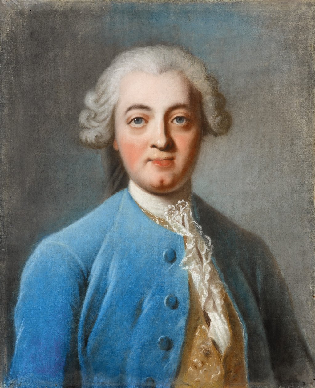 Portrett av Claude Adrien Helvetius 1715-1771 av Charles Amedee Philippe van Loo