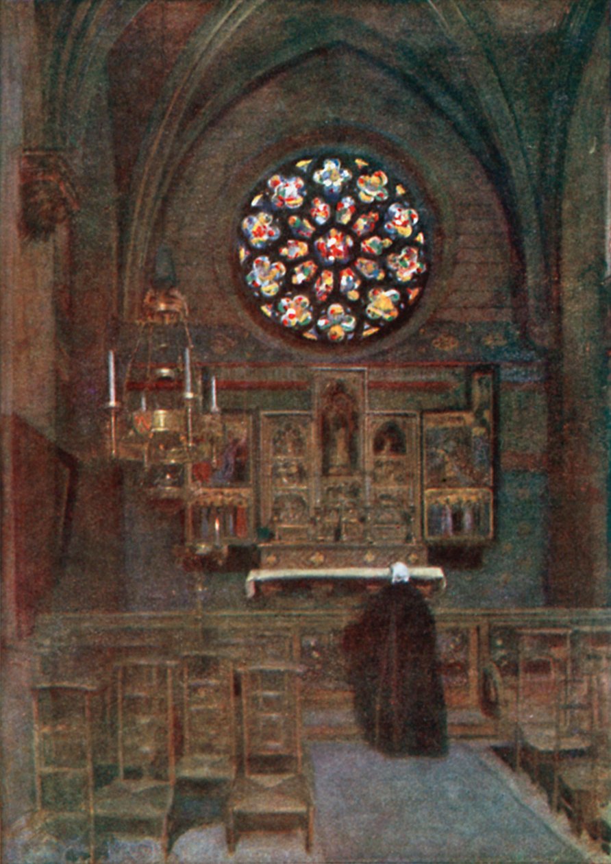St. Josefs katedralkapell, Antwerpen (fargelitografi) av Amedee (after) Forestier