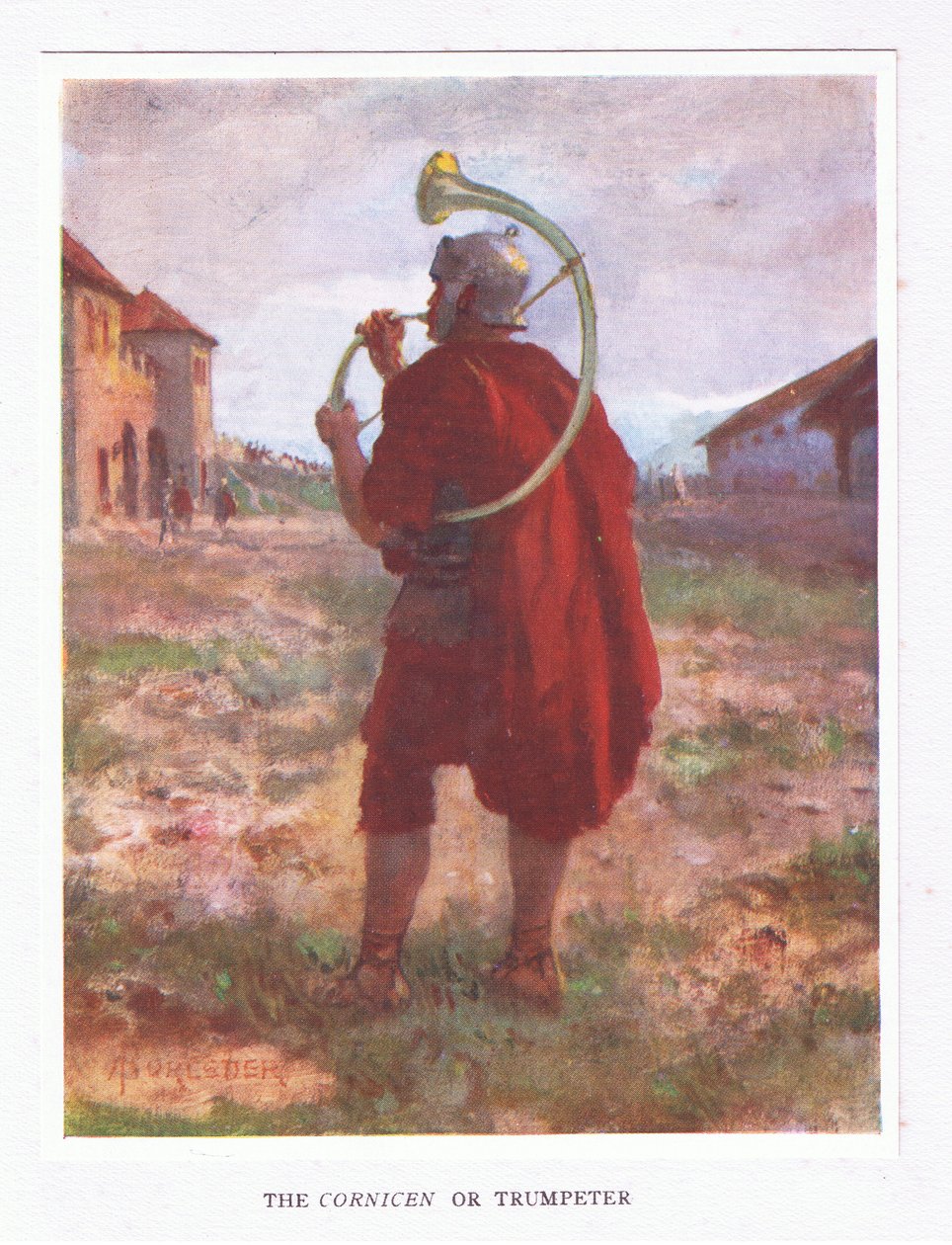 En gesims eller trompetist, illustrasjon fra The Roman Soldier, 1928 av Amedee Forestier
