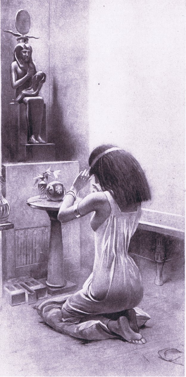 En egyptisk kvinne ved hennes andakter, 1925 av Amedee Forestier