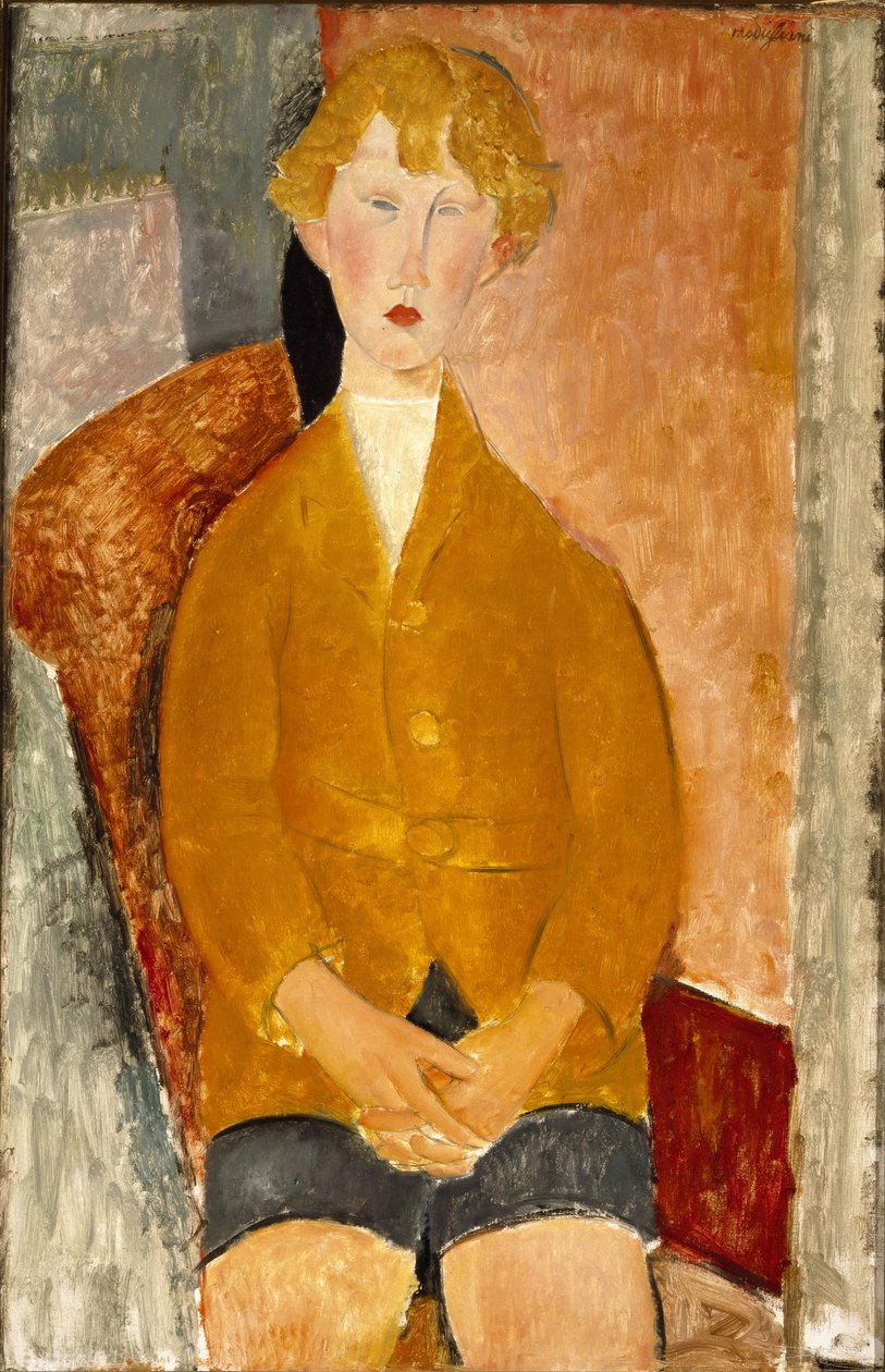 Gutt i korte bukser av Amedeo Modigliani