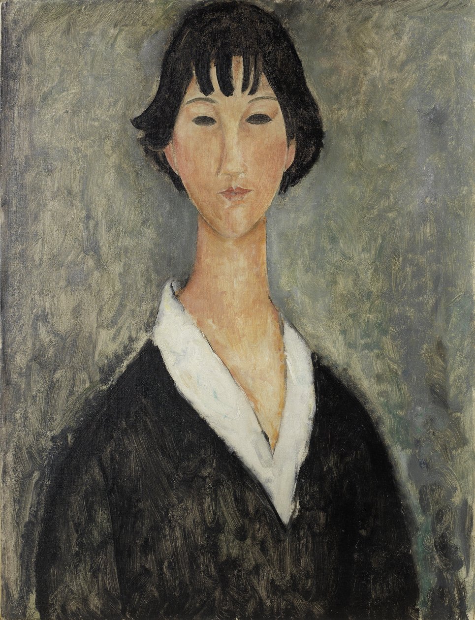 Ung jente med mørkt hår av Amedeo Modigliani