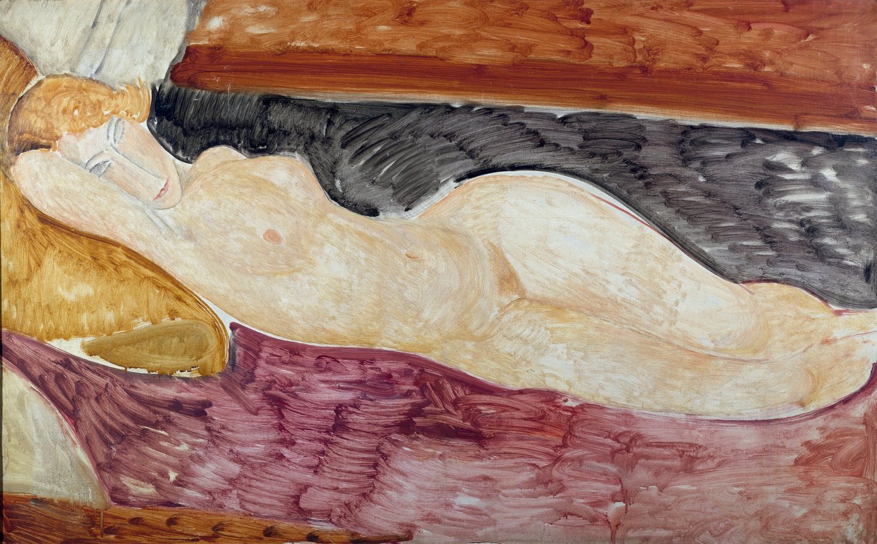 Naken bleie. Maleri av Amedeo Modigliani (1884-1920), 1918. Olje på lerret. Roma, Museum of Modern and Contemporary Art (Roma, National Gallery of Modern and Contemporary Art) av Amedeo Modigliani