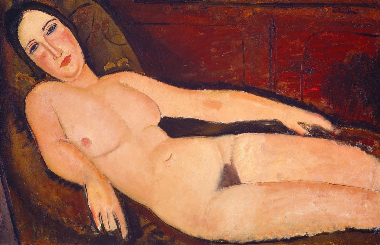 Naken på en Divan av Amedeo Modigliani
