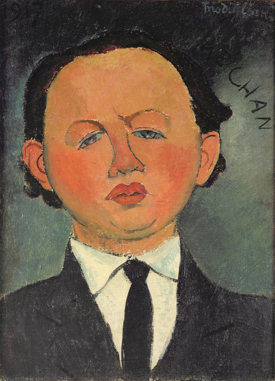 Oscar Miestchaninoff (1886-1956) 1917 av Amedeo Modigliani