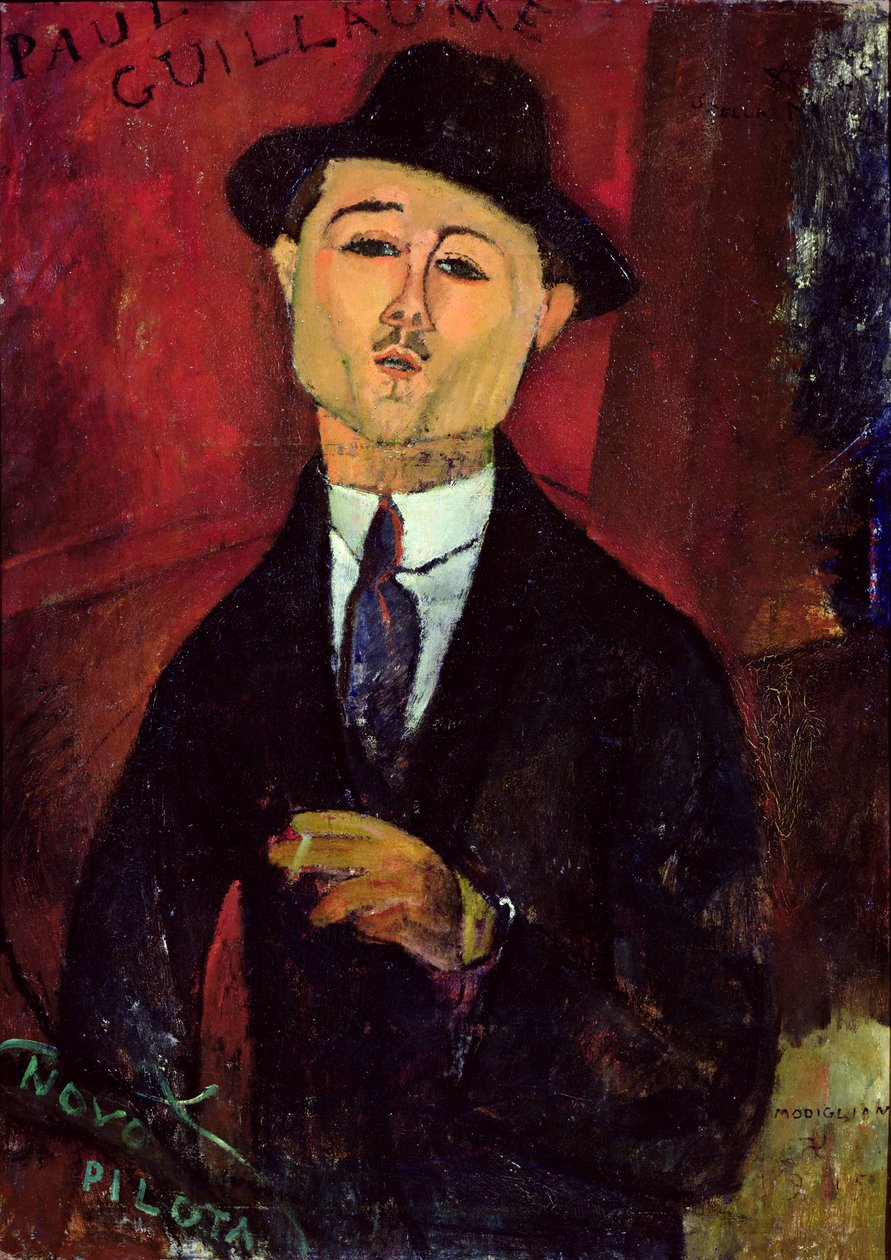 Paul Guillaume (1893-1934) New Pilota, 1915 (olje på papp) av Amedeo Modigliani