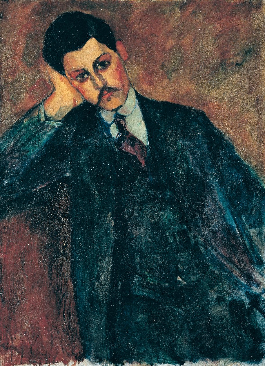 Portrett av Jean Alexandre laget i 1909 av Amedeo Modigliani