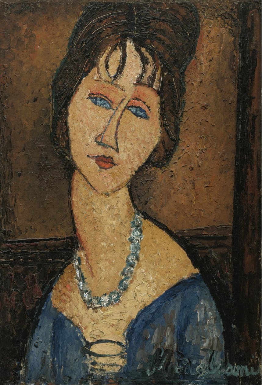 Portrett av Jeanne Hébuterne med et halskjede av Amedeo Modigliani