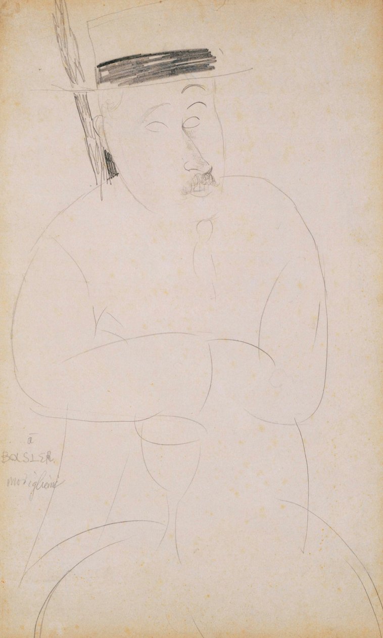 Portrett av Adolphe Basler av Amedeo Modigliani