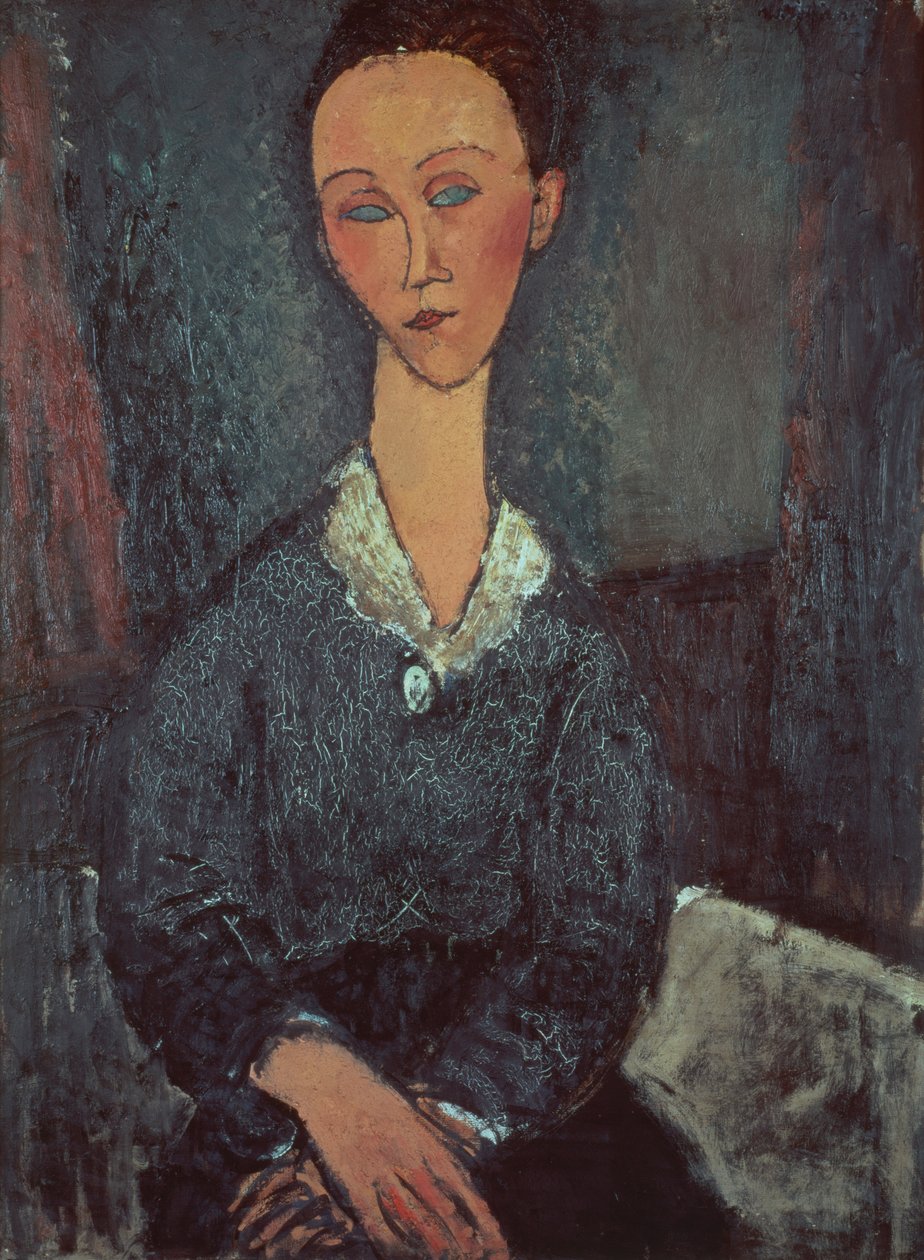 Portrett av en kvinne med hvit krage av Amedeo Modigliani