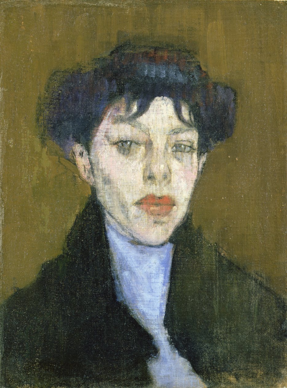 Kvinne med blått skjerf, ca. 1912 av Amedeo Modigliani