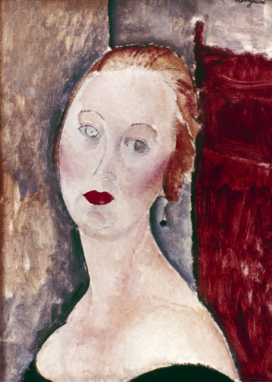 En blond kvinne. Portrett av Germaine Survage, 1918. av Amedeo Modigliani