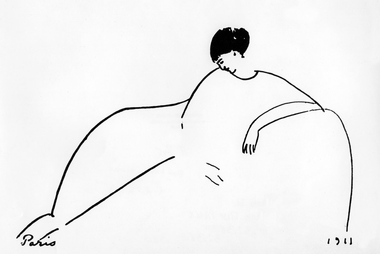 Anna Akhmatova (1889-1967) russisk poet av Amedeo Modigliani