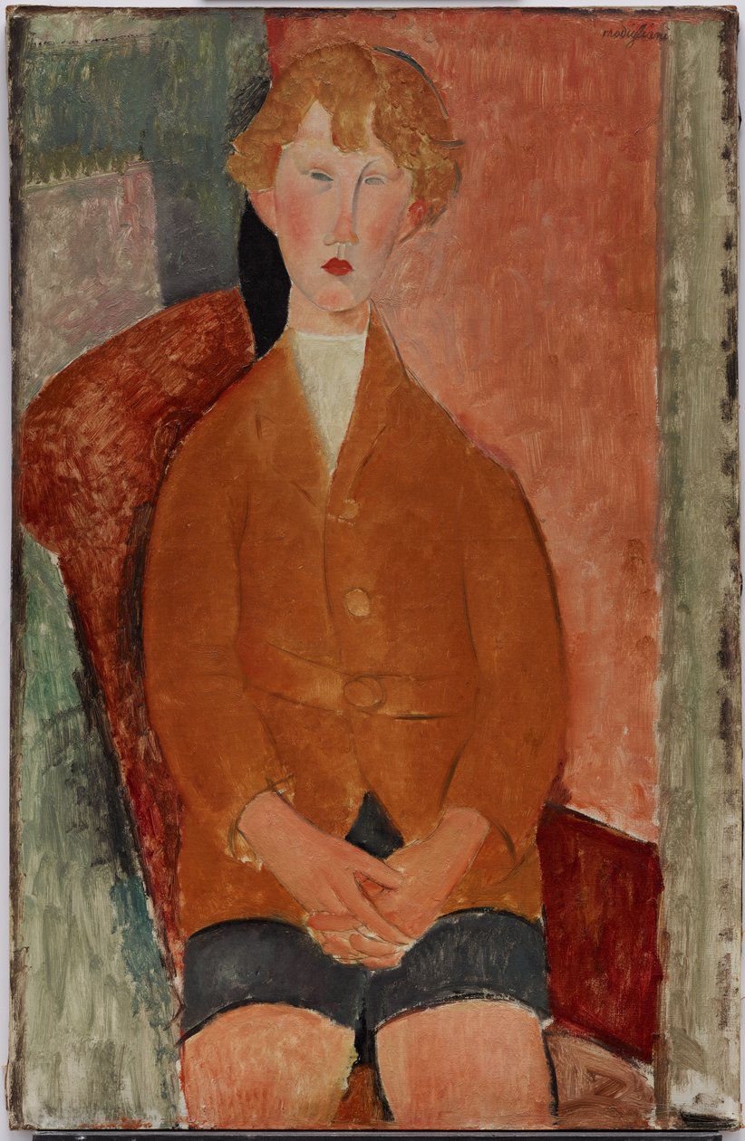 Gutt i korte bukser av Amedeo Modigliani