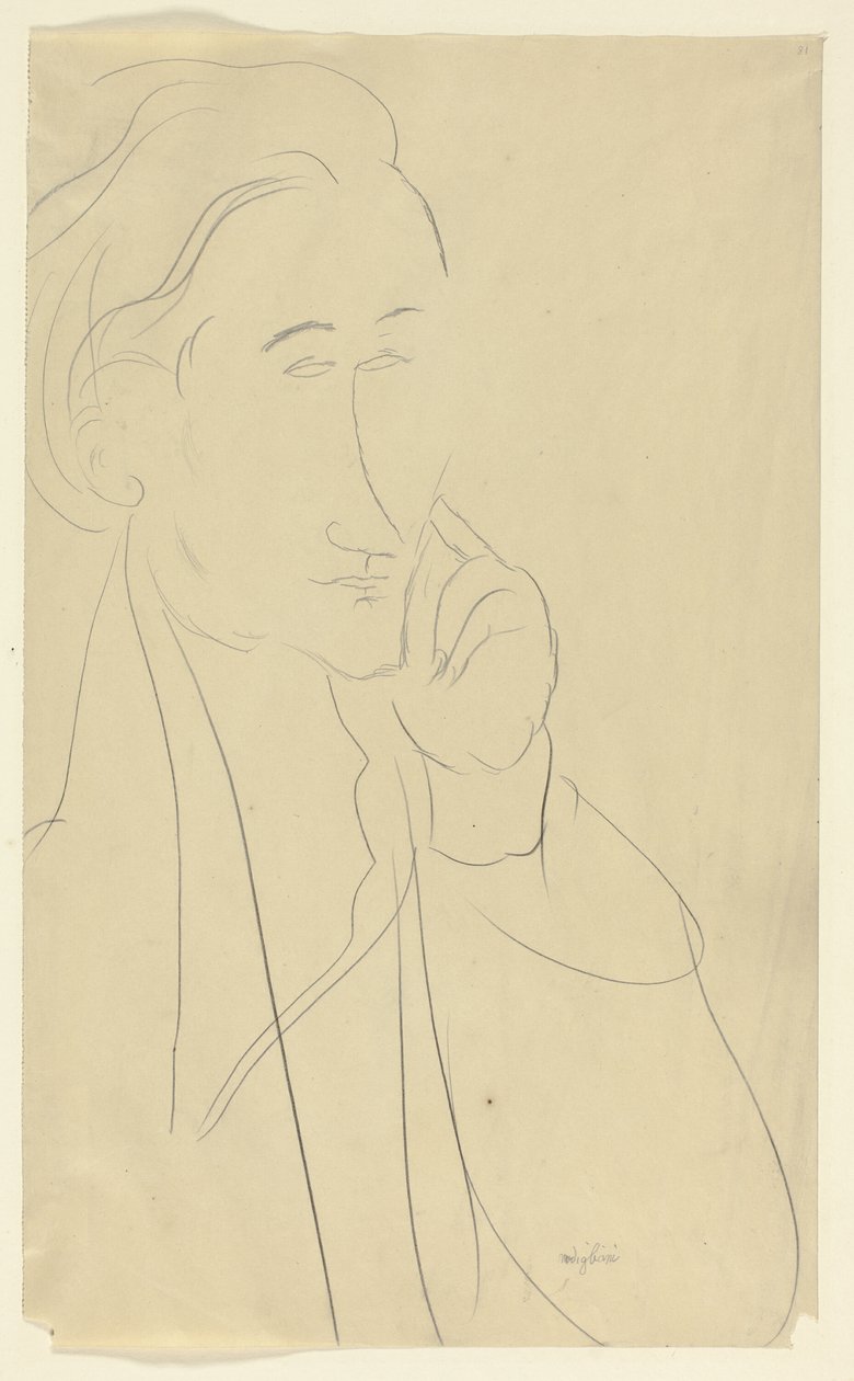 Byste av Zborowski av Amedeo Modigliani