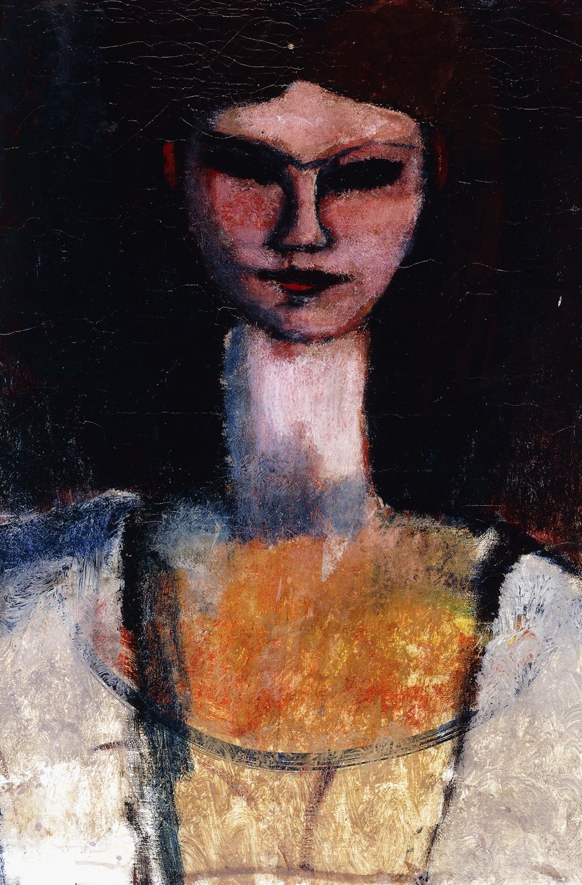 Byste av en ung kvinne; Byste av en ung kvinne, ca. 1910-11 av Amedeo Modigliani