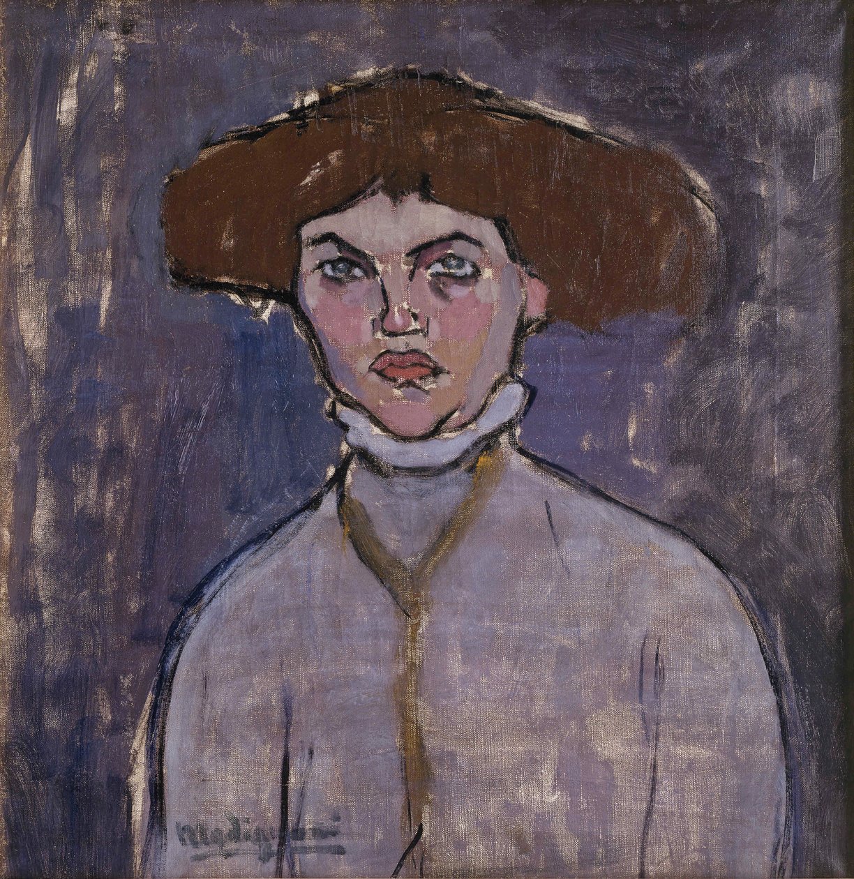 Byste av en ung kvinne, 1908. av Amedeo Modigliani