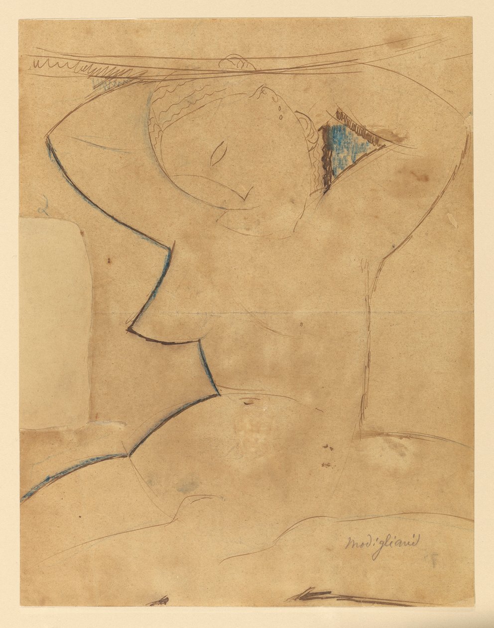 Caryatide au Sein Pointu (Caryatid med spisse bryster) av Amedeo Modigliani