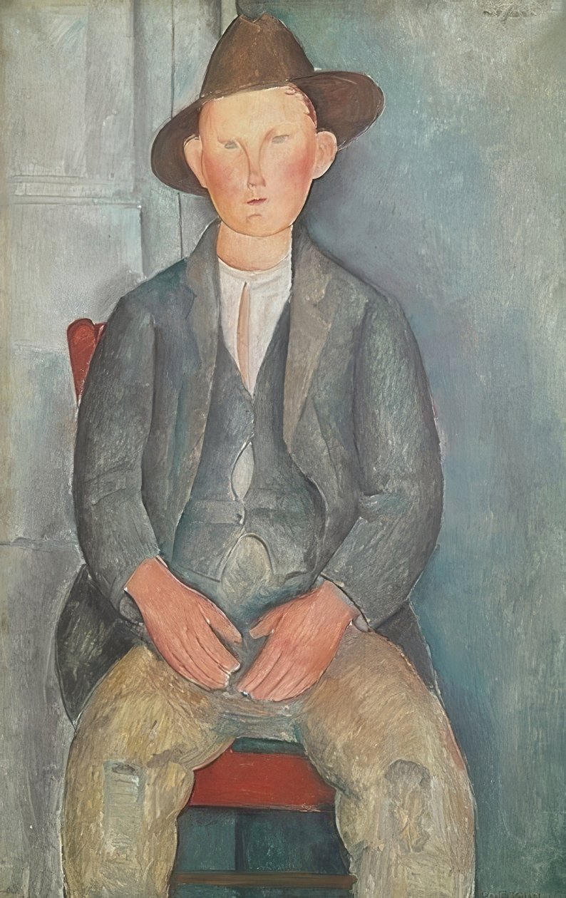 Den lille bonden. Rundt 1918 av Amedeo Modigliani