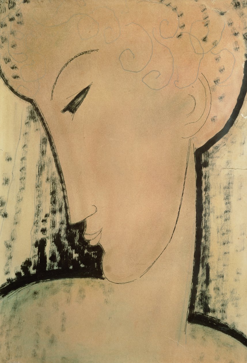 Kvinnelig hode av Amedeo Modigliani