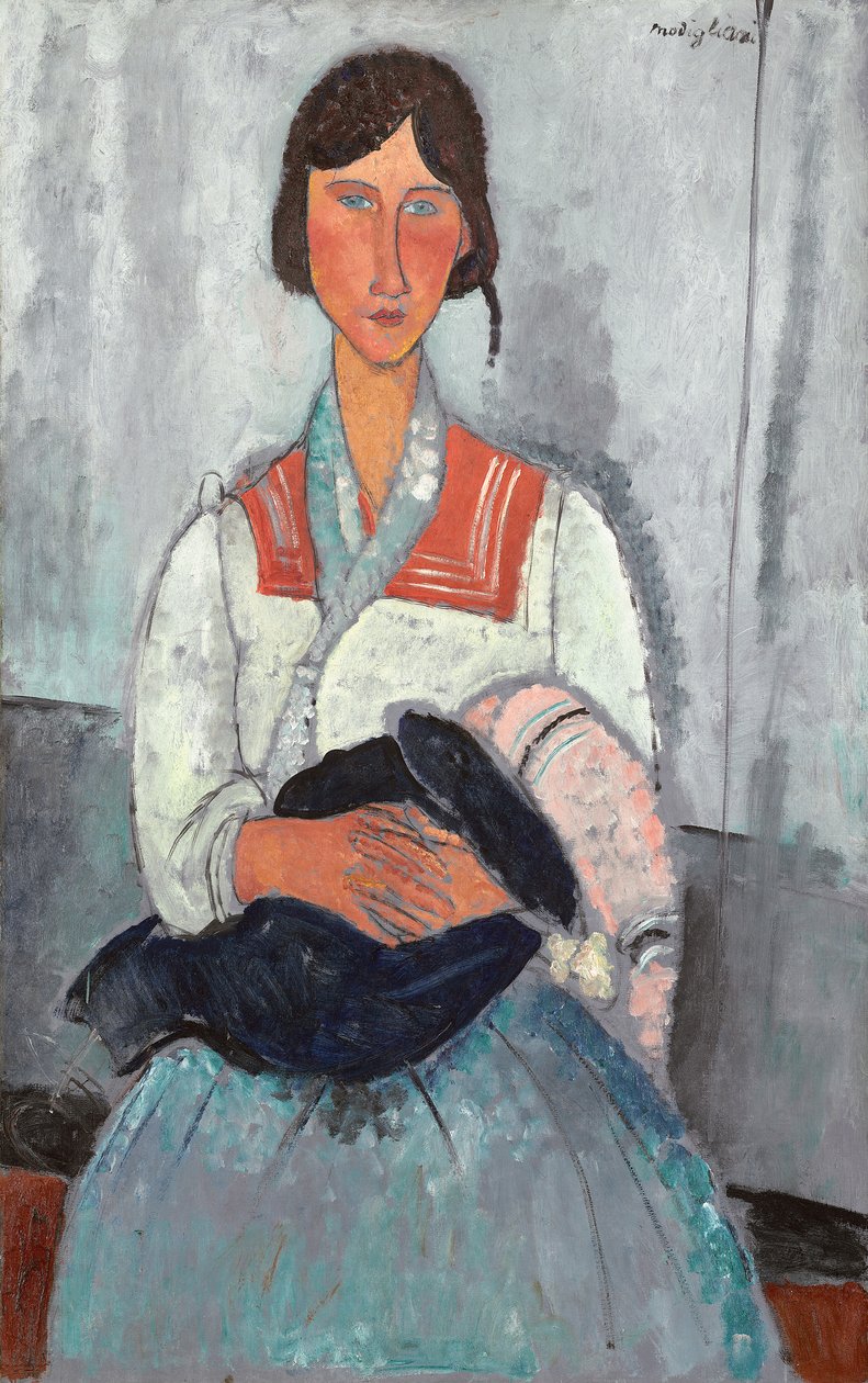 Sigøynerkvinne med baby av Amedeo Modigliani
