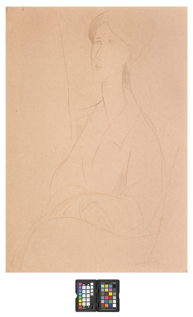 Hanks Zborowska med hendene på fanget av Amedeo Modigliani