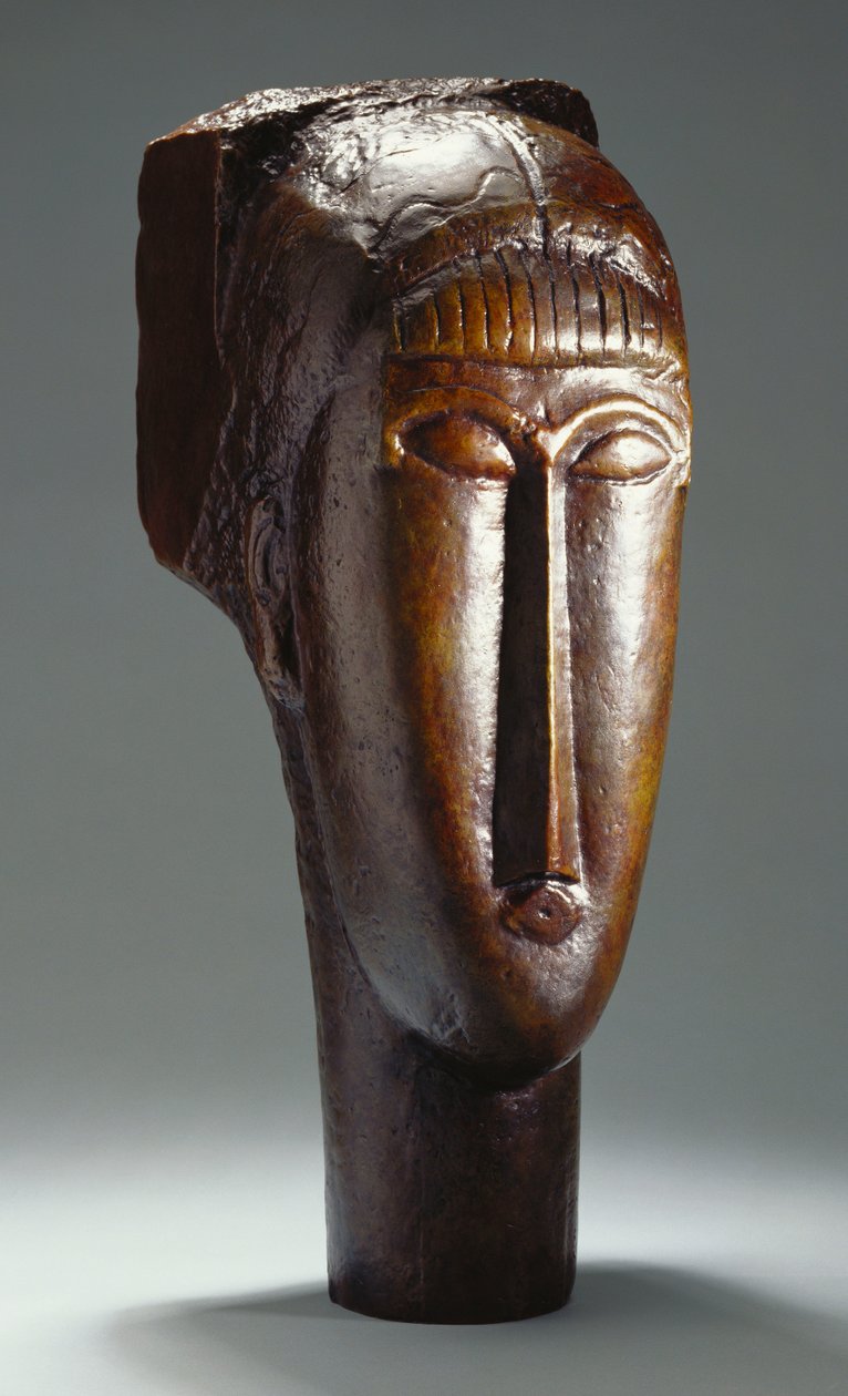 Hodet til en kvinne med frynser av Amedeo Modigliani