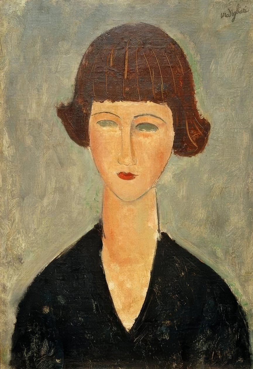 Ung brunette av Amedeo Modigliani