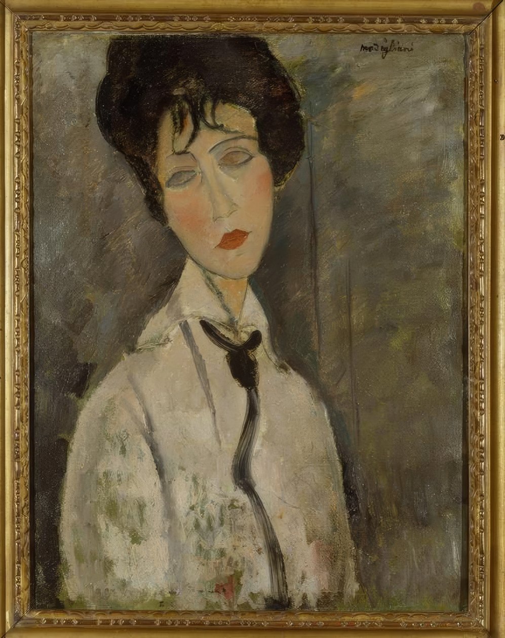 Kvinnen i det svarte slipset av Amedeo Modigliani
