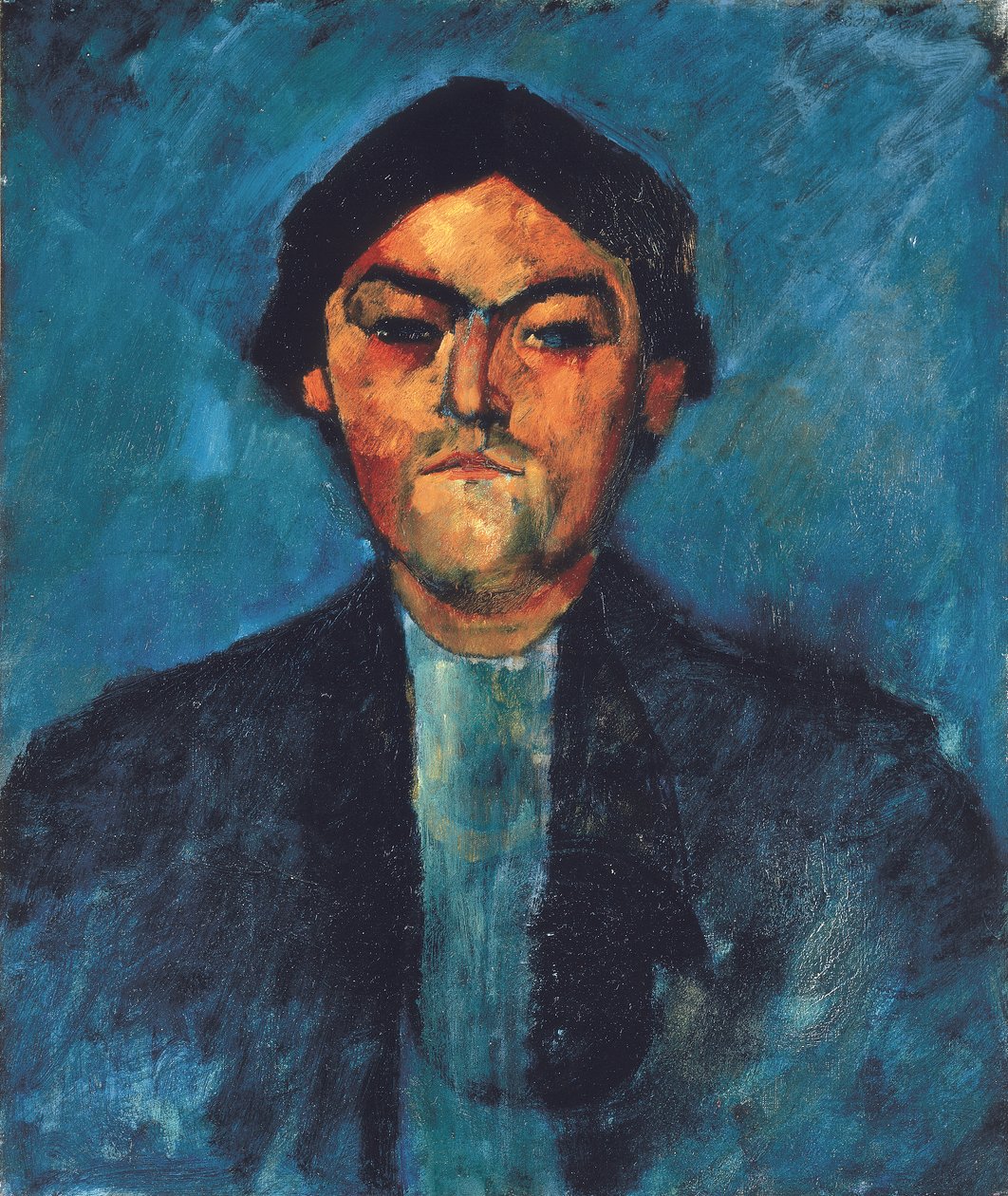 Typografen (Pedro), ca. 1909 (olje på lerret) av Amedeo Modigliani