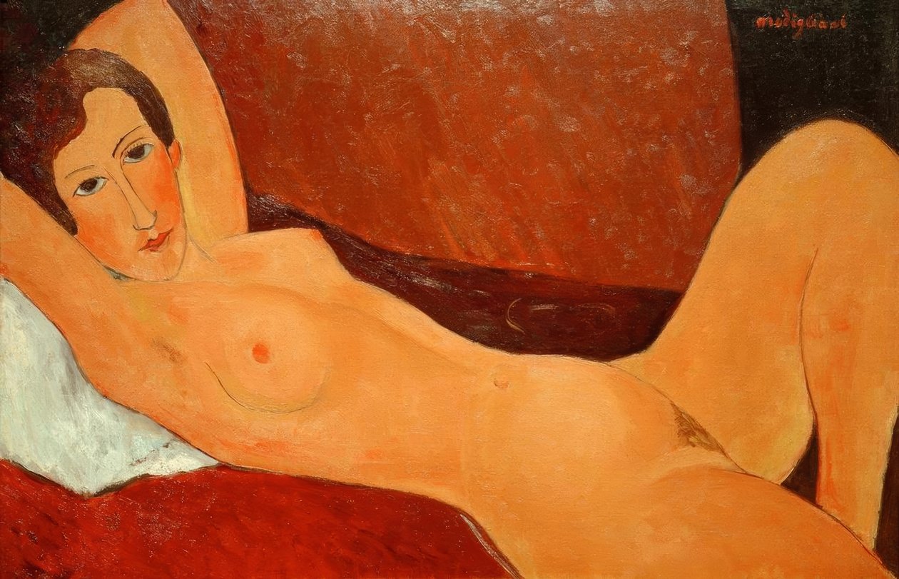 Liggende naken (Celine Howard) av Amedeo Modigliani