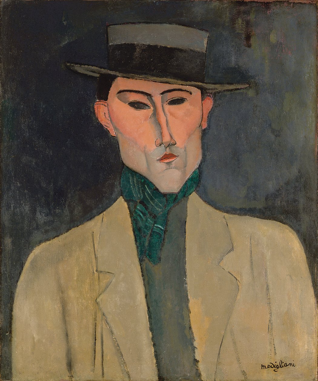 Mann i hatt av Amedeo Modigliani