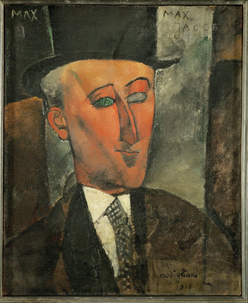 Max Jacob , forfatter og kunstkritiker av Amedeo Modigliani