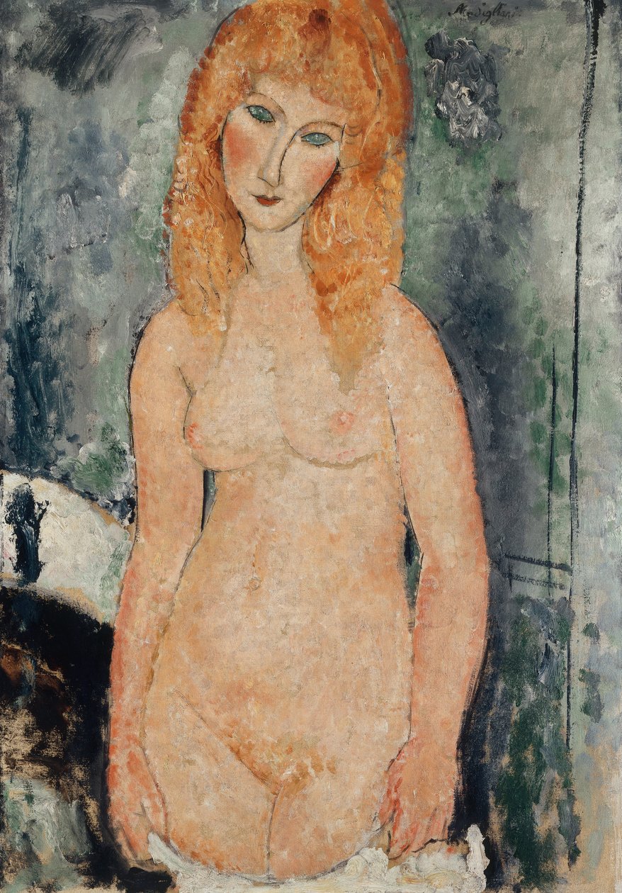 Nakenstående, ca. 1917-18 av Amedeo Modigliani