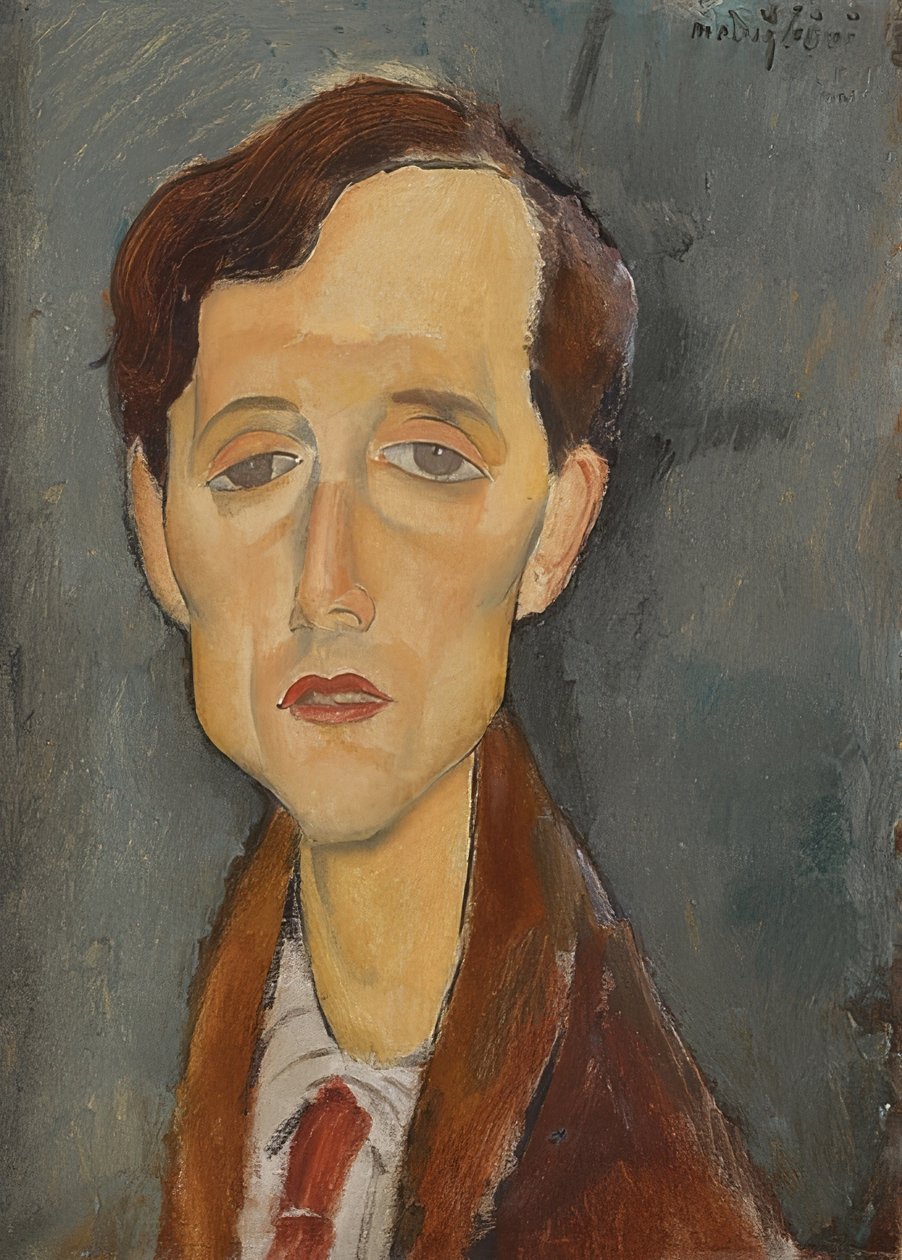 Portrett av Franz Hellens (1881-1972). 1919 av Amedeo Modigliani