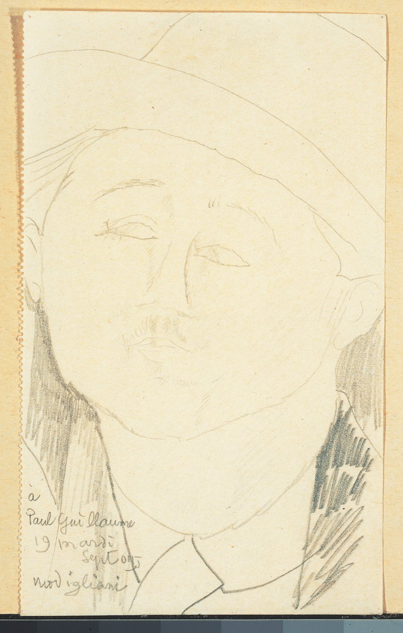 Portrett av Paul Guillaume, ca. 1916 (blyant på papir) av Amedeo Modigliani