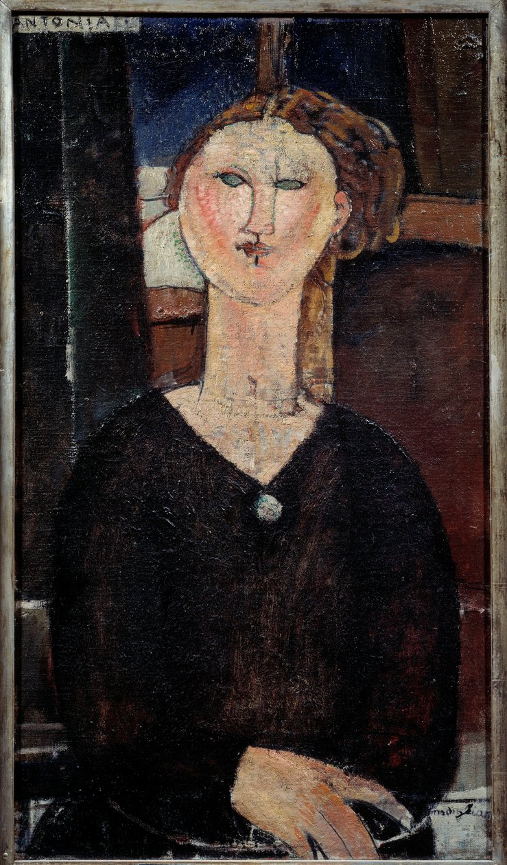 Portrett av Antonia-maleri av Amedeo Modigliani (1884-1920) 1915 Søn. 0,82x0,46 m Paris, Musee de l