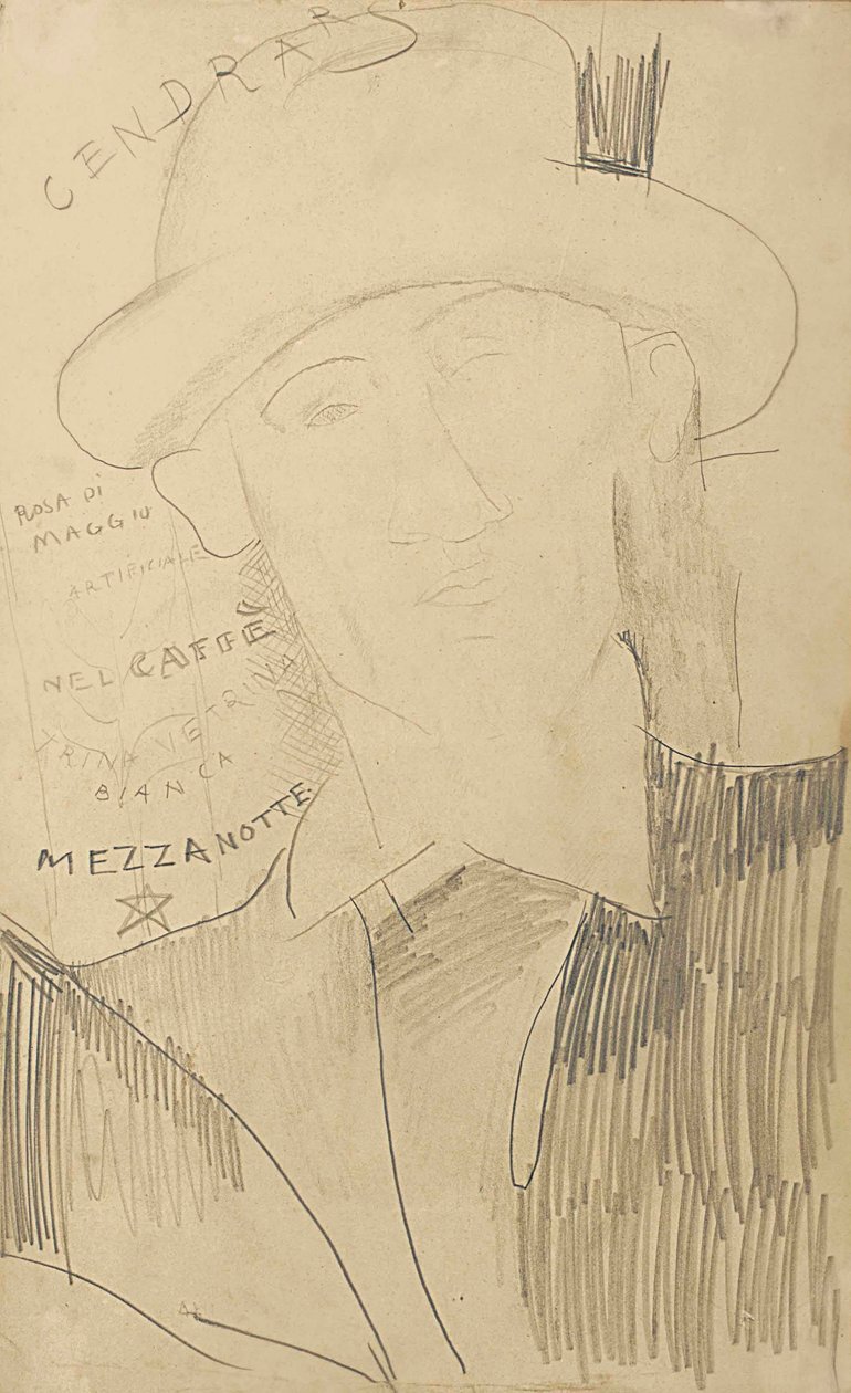 Portrett av Blaise Cendrars, ca. 1916-18 av Amedeo Modigliani