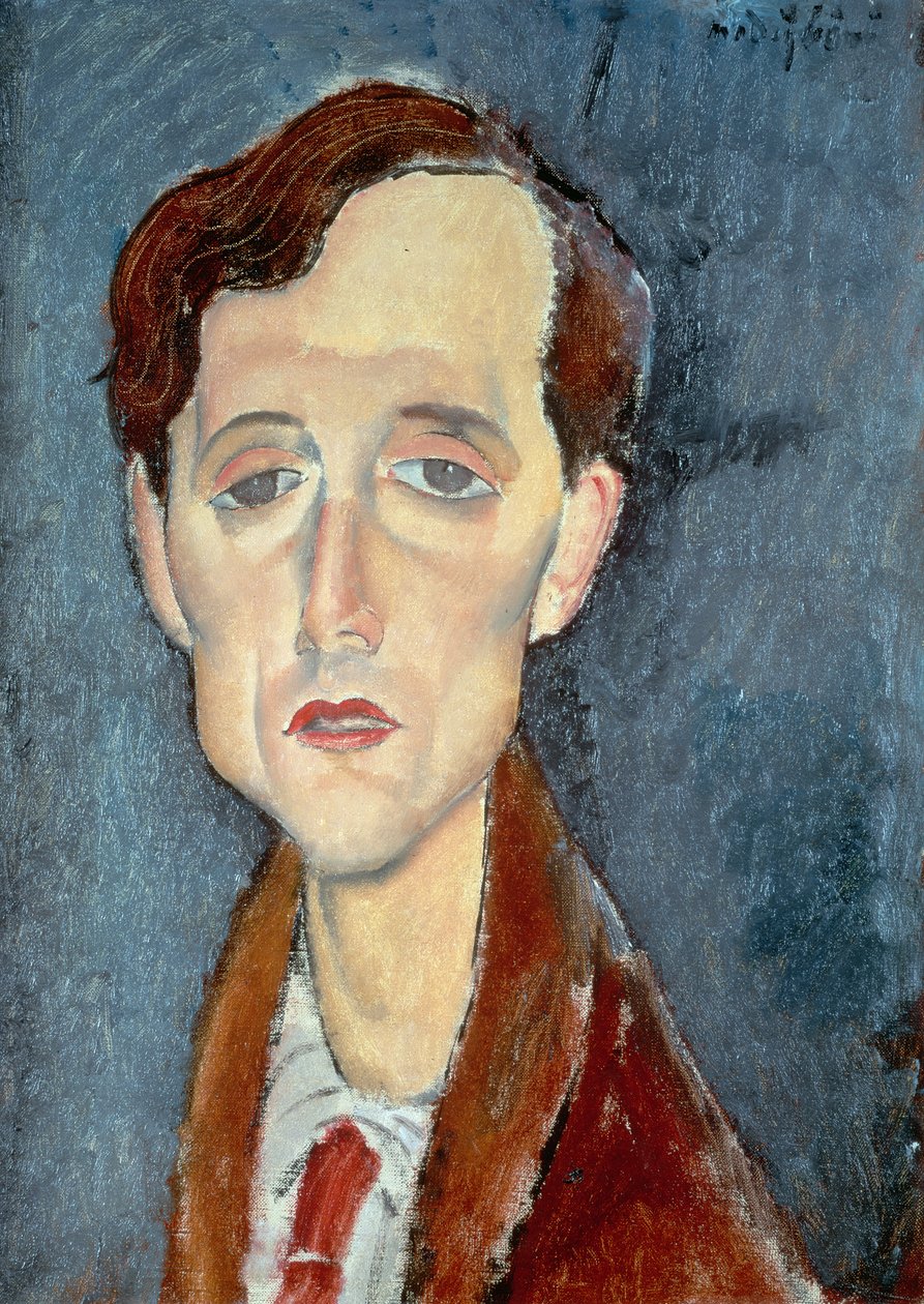 Portrett av Franz Hellens, 1919 av Amedeo Modigliani