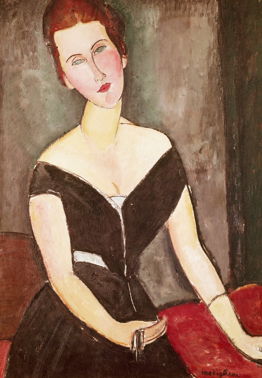 Portrett av Madame Georges Van Muyden, av Amedeo Modigliani (1884-1920), olje på lerret av Amedeo Modigliani