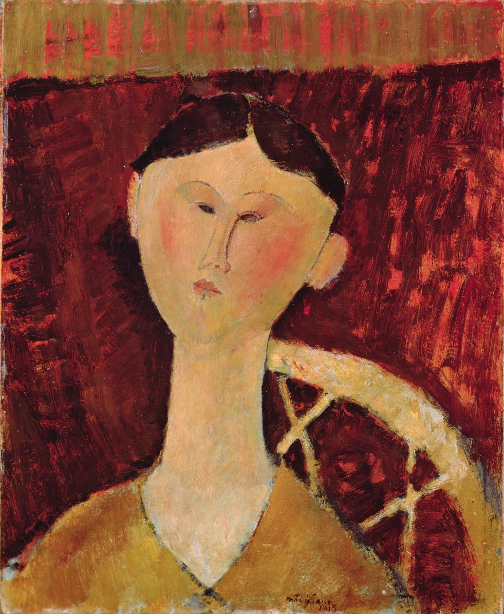 Portrett av fru Hastings, 1915 (olje på papp) av Amedeo Modigliani