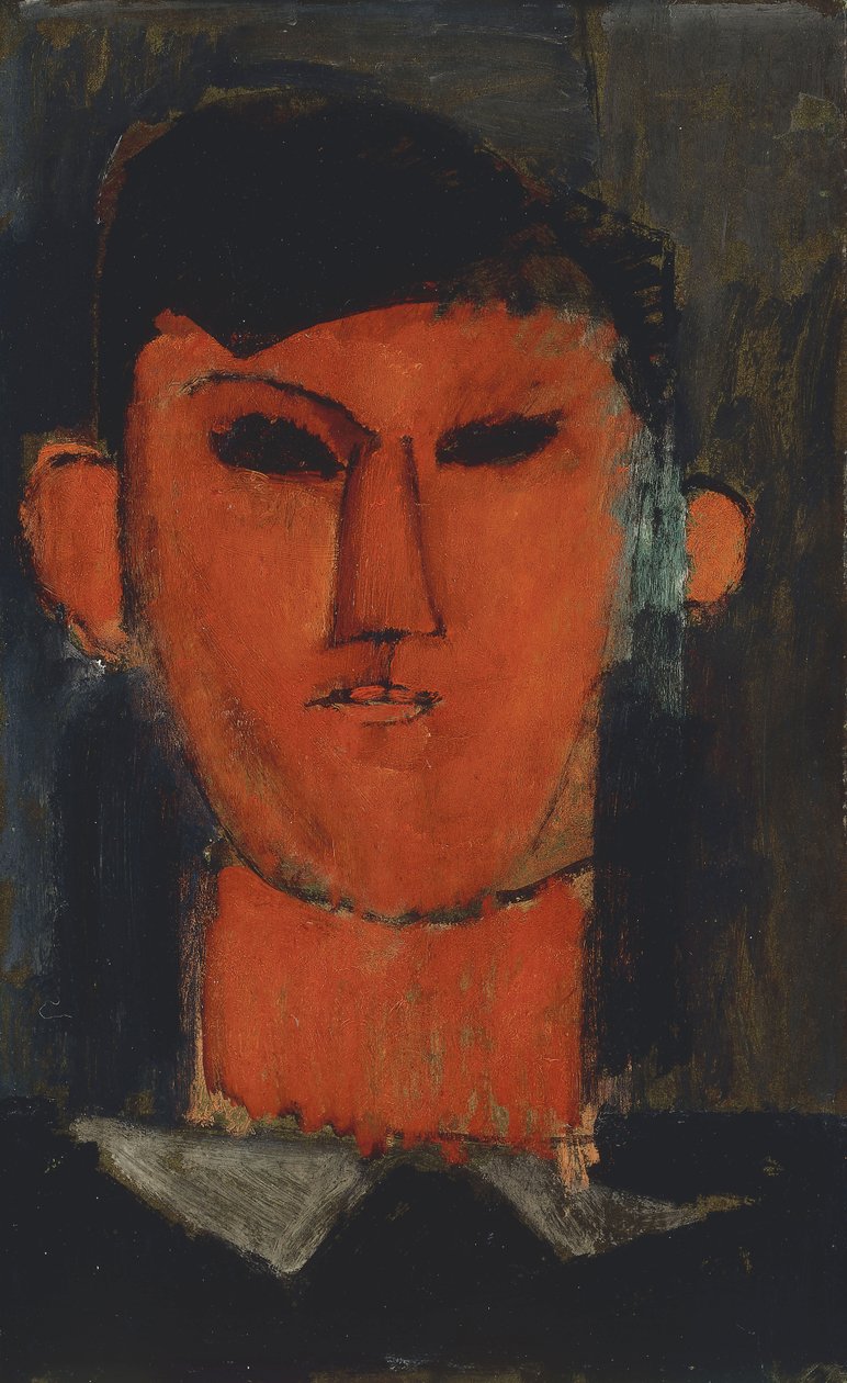 Portrett av Picasso; Portrett av Picasso, 1915 av Amedeo Modigliani