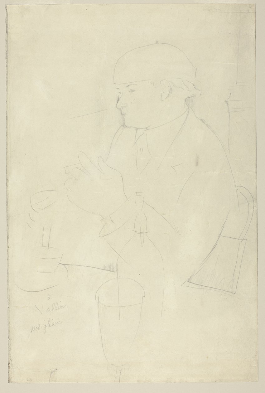 Portrett av Vallin av Amedeo Modigliani