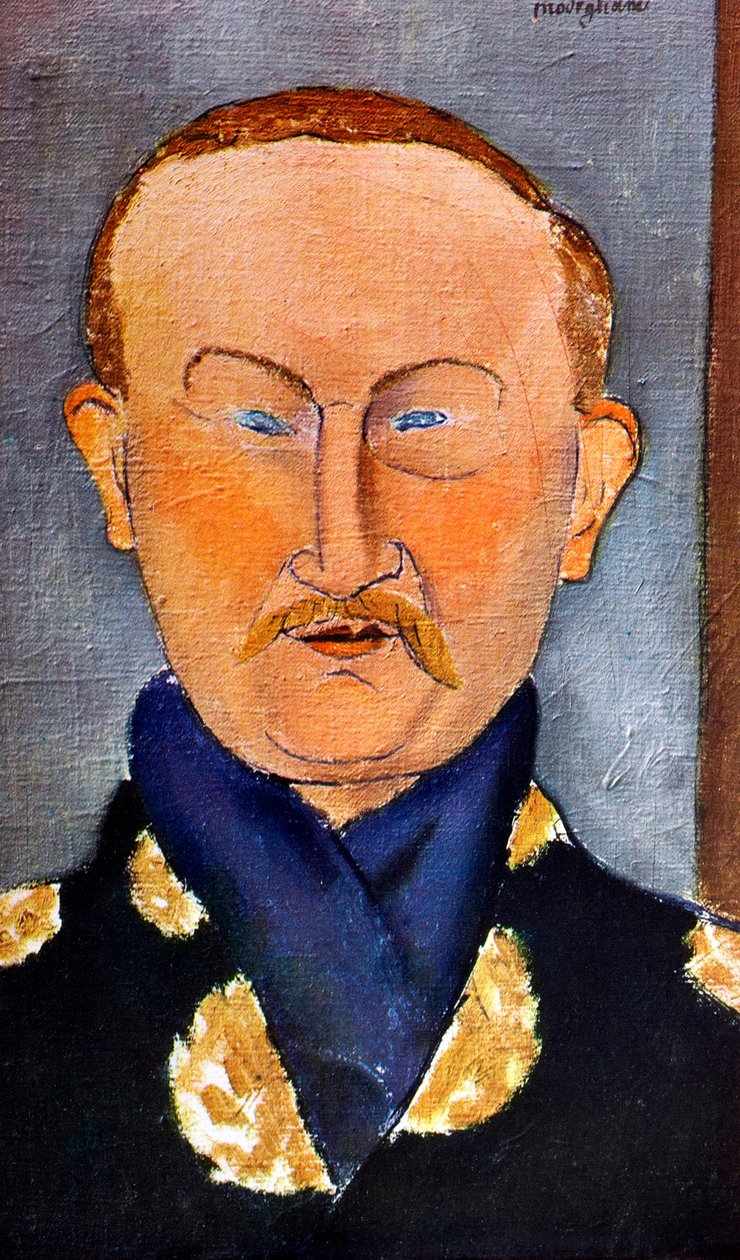 Portrett av maleren Léon Bakst 1866-1924, 1917 av Amedeo Modigliani