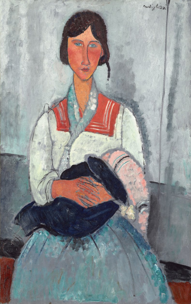Roma kvinne med baby av Amedeo Modigliani