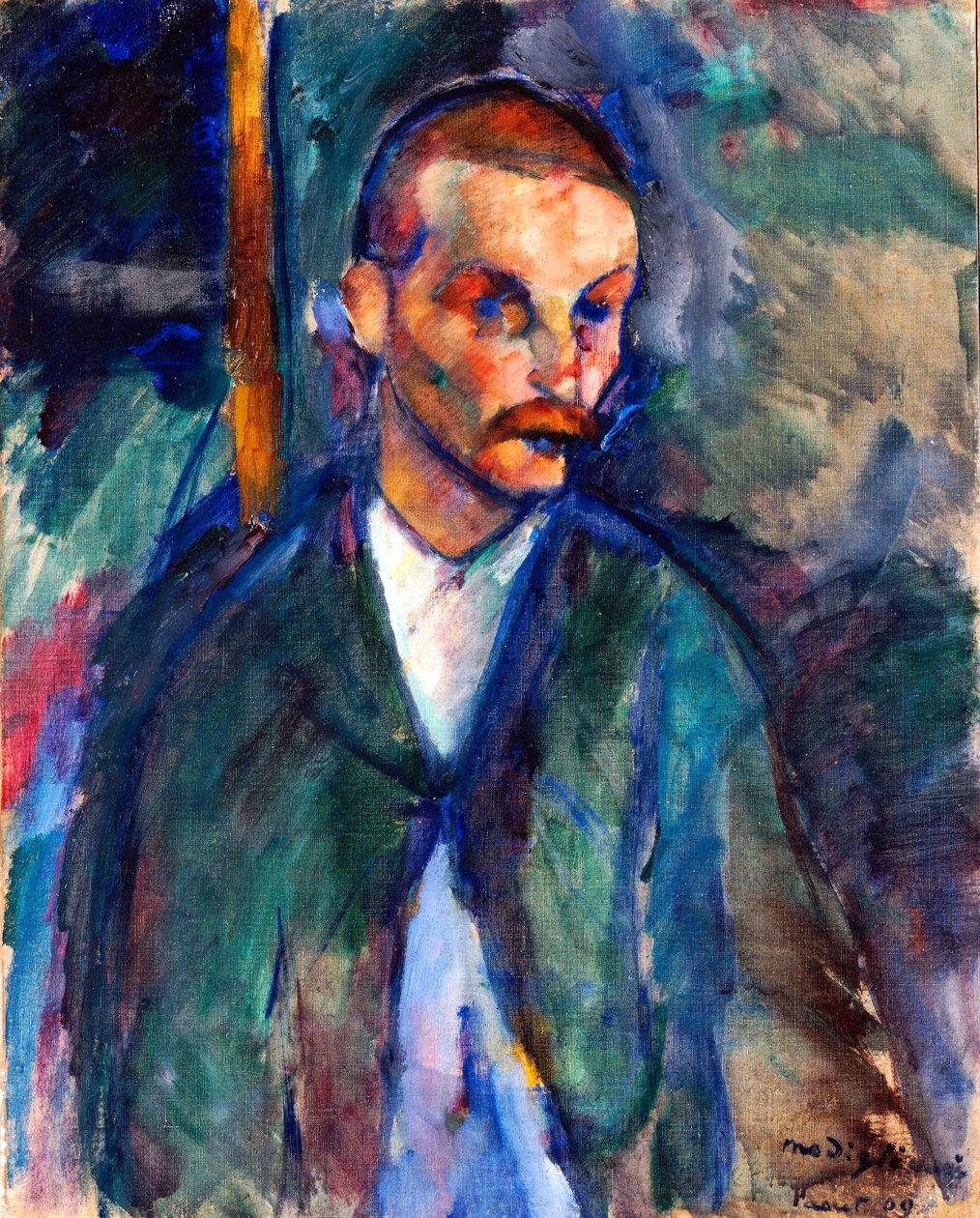 Tiggeren fra Livorno, august 1909 (olje på lerret) av Amedeo Modigliani
