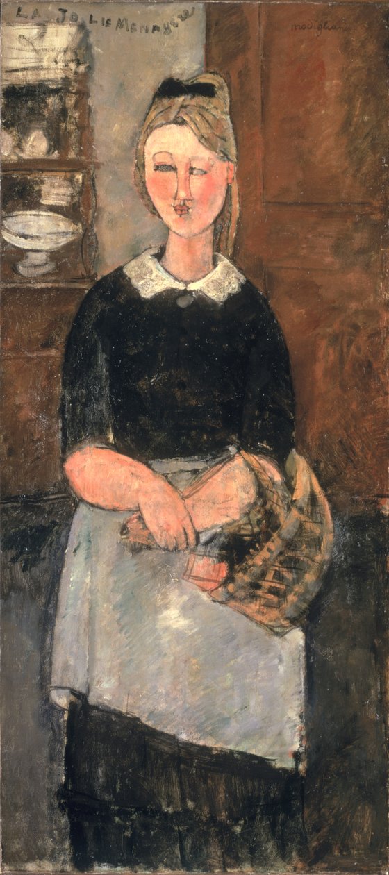 The Pretty Housewife (La Jolie Menagere) 1915 (olje på lerret) av Amedeo Modigliani