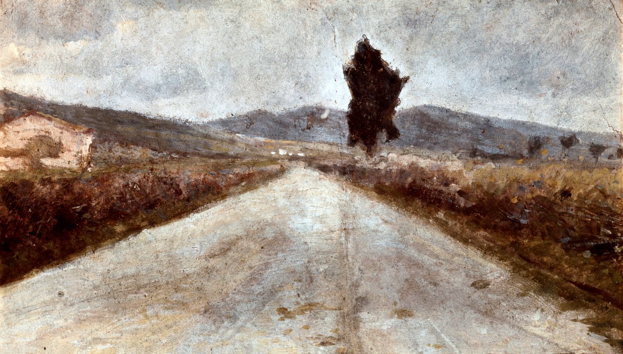 Den toskanske veien. Maleri av Amedeo Modigliani (1884-1920) av Amedeo Modigliani