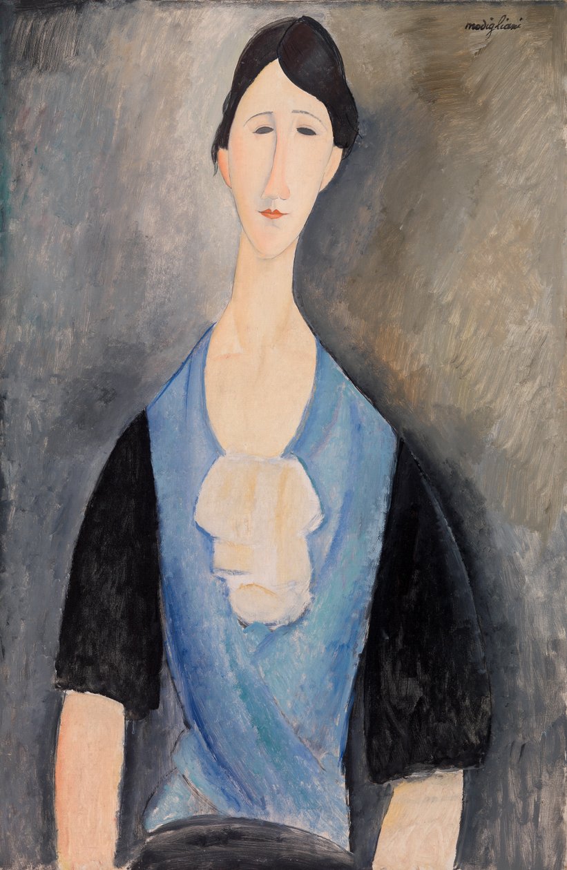 Kvinne i blått av Amedeo Modigliani