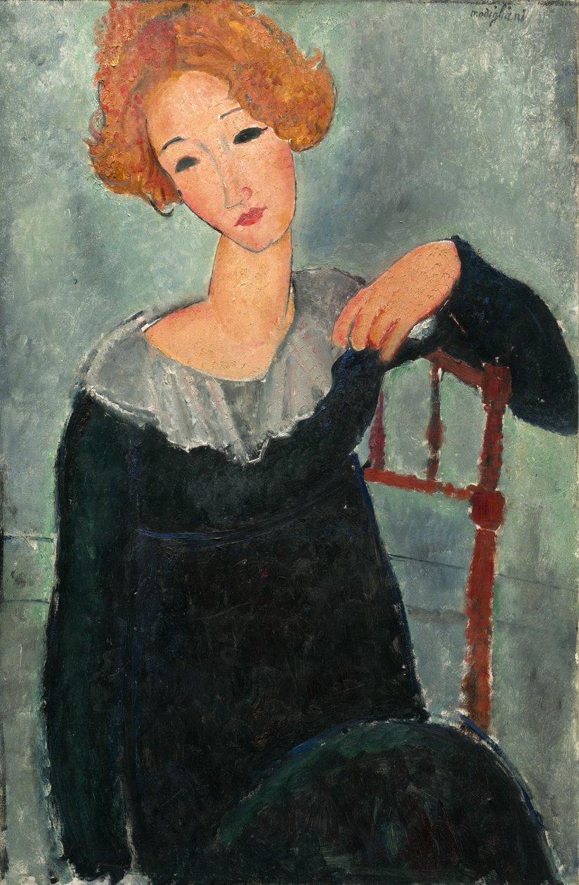 Kvinne med rødt hår av Amedeo Modigliani